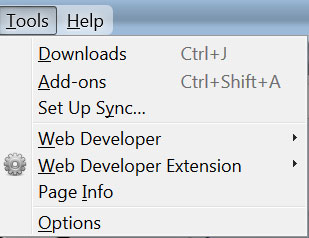 Tools > Options